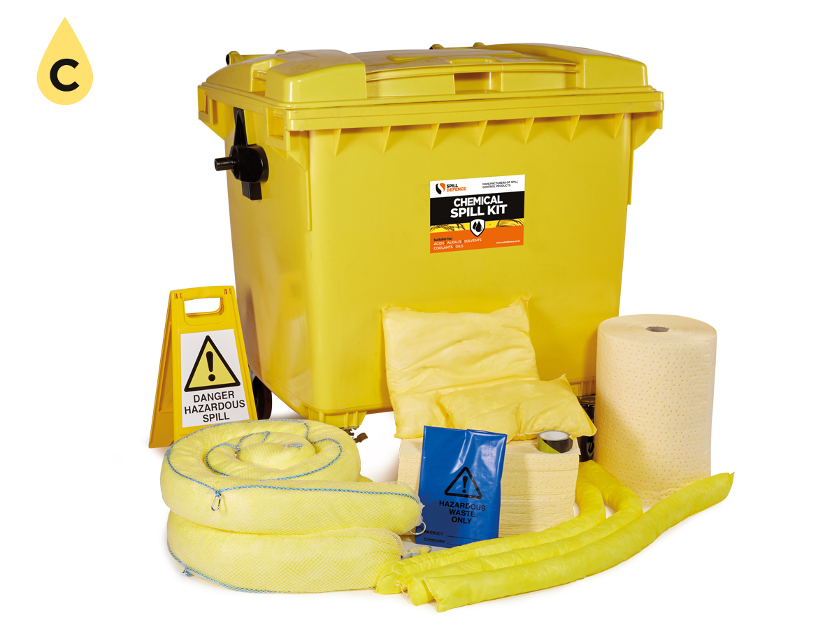 Chemical 4 Wheeled Bin Spill Response Kit 1000 litres ASKC001000